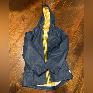Kids Navy Lined Hatley Raincoat Size 6 Boys Girls